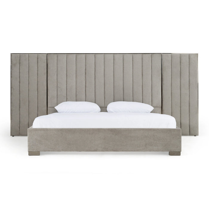Buckley - Modern Grey & Black Stainless Steel Bed