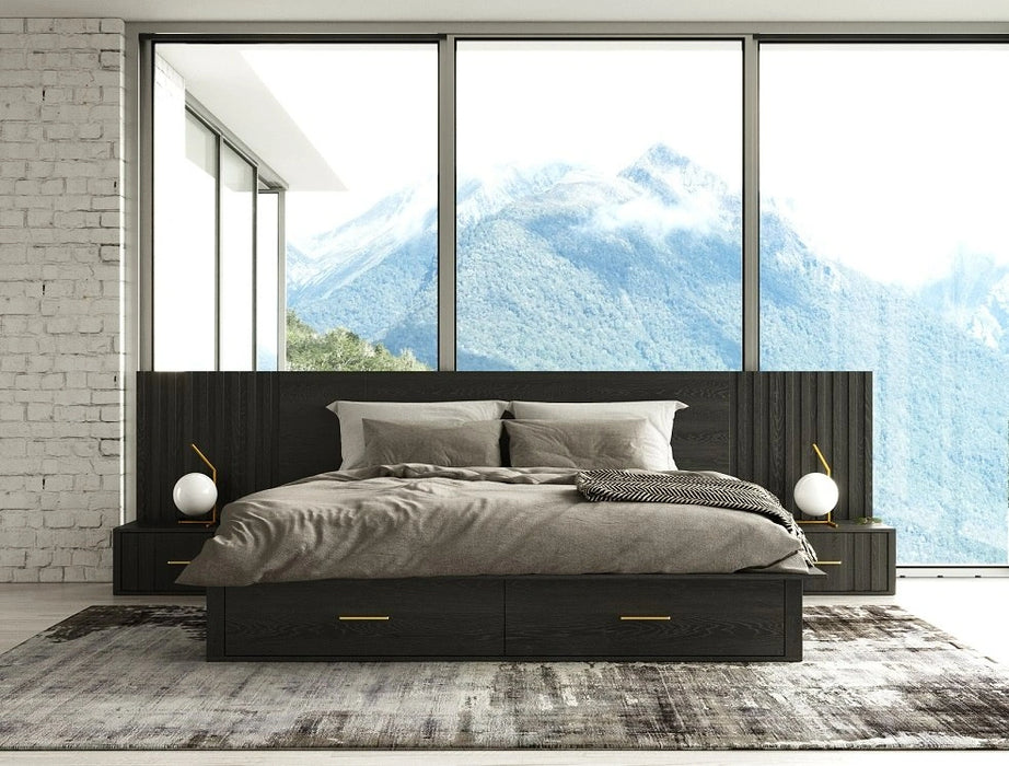 Manchester- Contemporary Dark Grey 4-Piece Bedroom Set