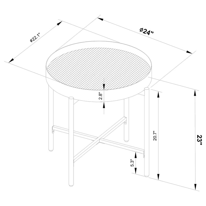 Ozella End Side Tables - Visions in Furniture (La Mirada, CA)