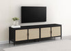 Amherst 4-door 78-inch Metal TV Stand Media Console Black - Visions in Furniture (La Mirada, CA)