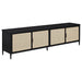 Amherst 4-door 78-inch Metal TV Stand Media Console Black - Visions in Furniture (La Mirada, CA)