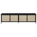 Amherst 4-door 78-inch Metal TV Stand Media Console Black - Visions in Furniture (La Mirada, CA)