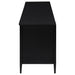 Amherst 4-door 78-inch Metal TV Stand Media Console Black - Visions in Furniture (La Mirada, CA)