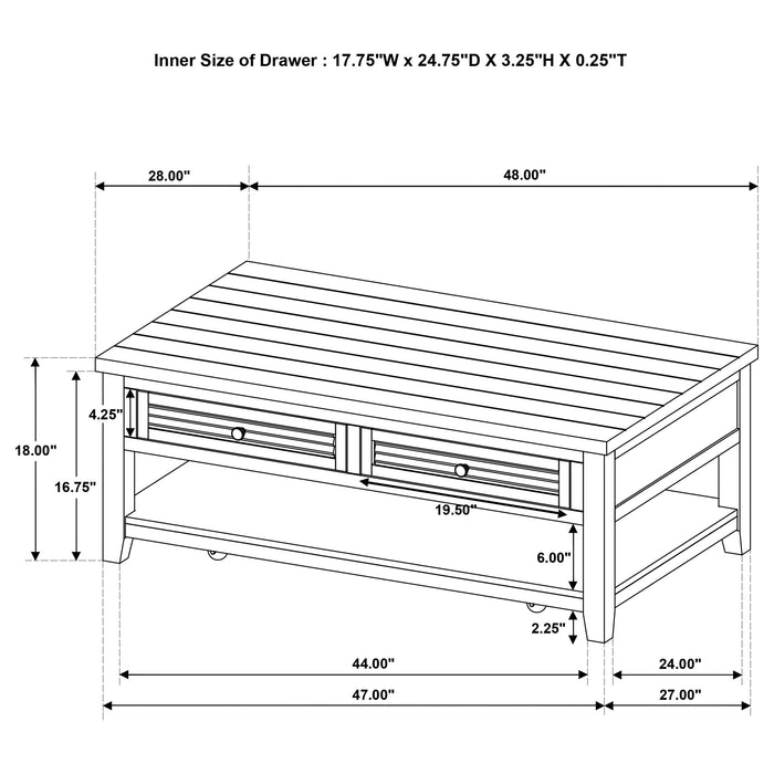 Concord Coffee Table - Visions in Furniture (La Mirada, CA)