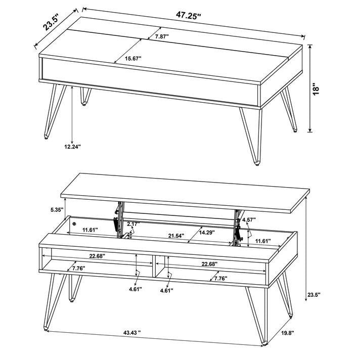 Fanning Coffee Table Sets - Visions in Furniture (La Mirada, CA)