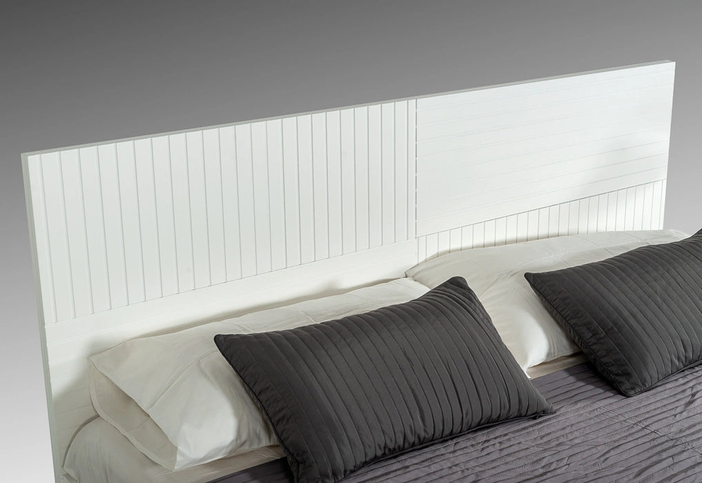 Valencia Contemporary White Bed