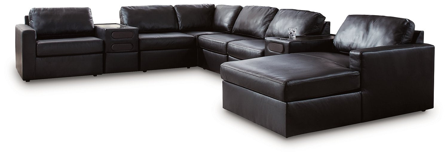 Modmax II Sectional with Chaise and Audio Consoles - Visions in Furniture (La Mirada, CA)
