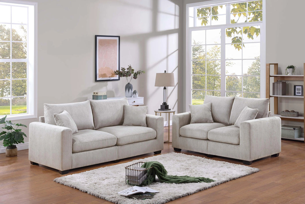 Haoind 2-Pcs Sofa Set in Ivory