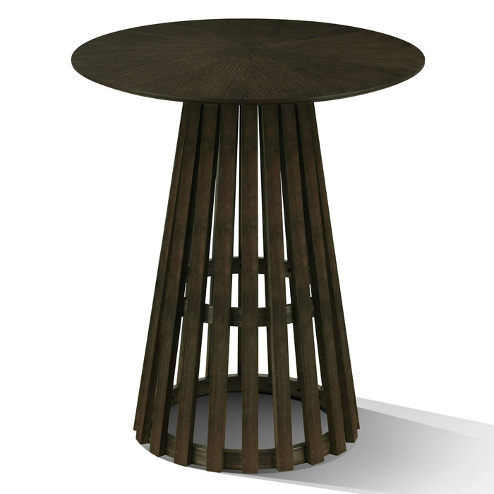 Weiss - Mid-Century Modern Wenge Round Bar Table