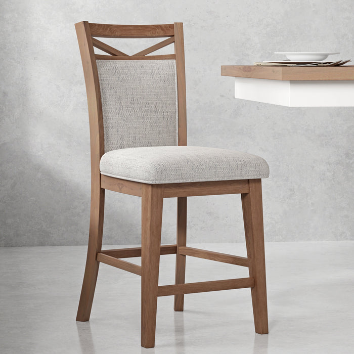 Parker House Americana Modern Dining Island Counter Height Table with 6 upholstered chairs