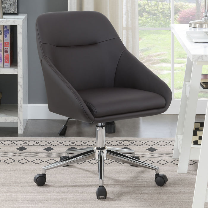 Jackman Upholstered Office Chair with Casters - Visions in Furniture (La Mirada, CA)