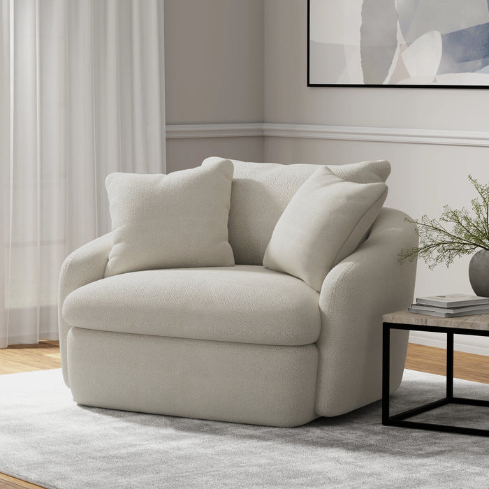 Parker Living Boomer Large Swivel Chair with 2 Toss Pillows