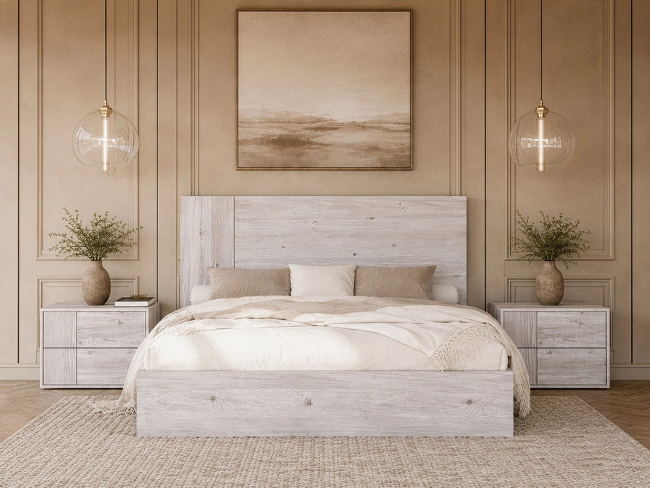 Asus - Modern Italian White 4-Piece Bedroom Set