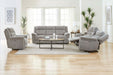 Parker Living Richland - Bristol Grey Power Reclining Console Loveseat