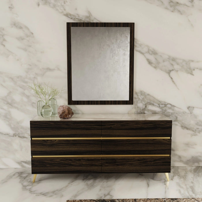 Velondra - Modern Eucalypto + Marble 4-Piece Bedroom Set