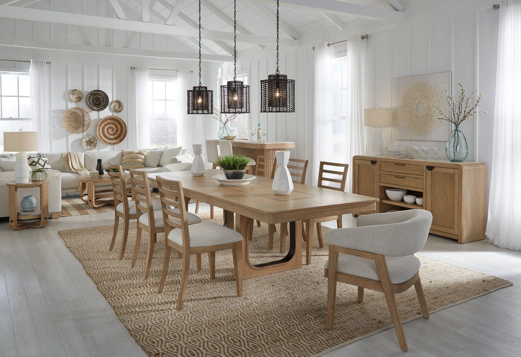 Parker House Escape - Dining 84 Inch Rectangular Extendable Table With 8 Chairs and Server