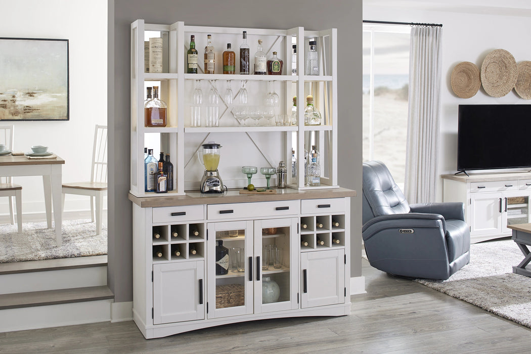 Parker House Americana Modern Dining 66 inch Buffet and Hutch with Quartz Insert