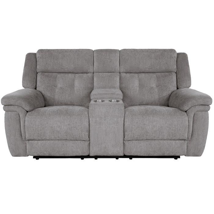 Parker Living Richland - Bristol Grey Power Reclining Console Loveseat