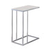 Stella Glass Top Accent Table Chrome and White - Visions in Furniture (La Mirada, CA)