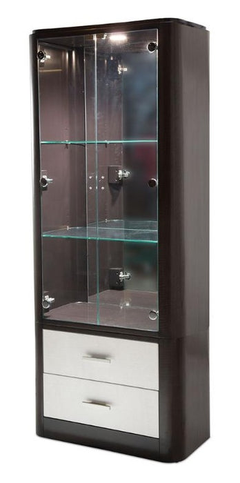 AICO Paris Chic Display Cabinet in Espresso - Visions in Furniture (La Mirada, CA)
