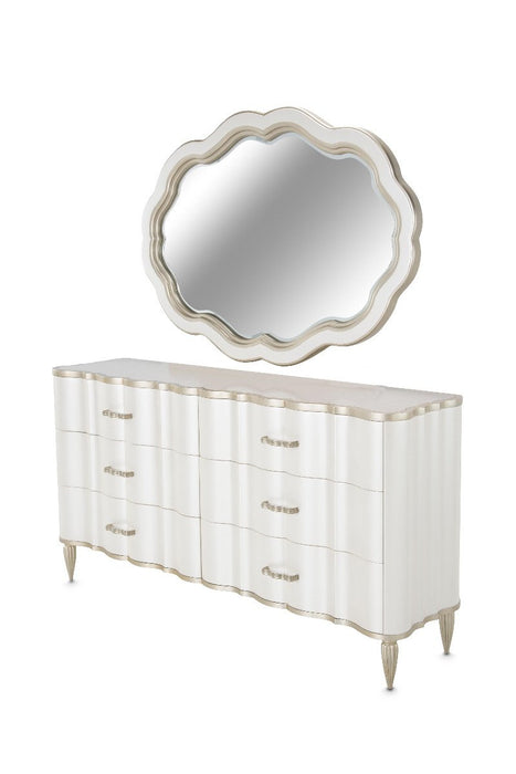 AICO London Place Dresser in Creamy Pearl - Visions in Furniture (La Mirada, CA)