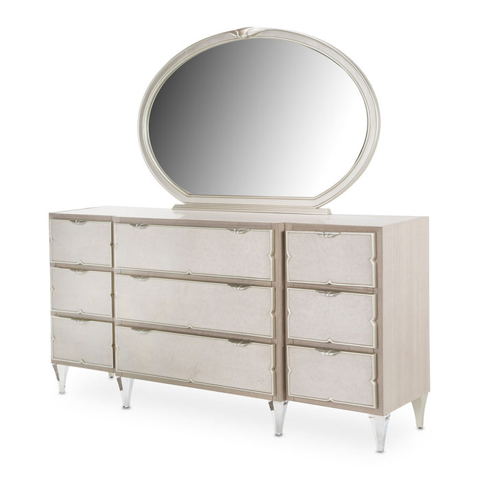 AICO Camden Court Mirror in Pearl - Visions in Furniture (La Mirada, CA)