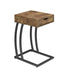 Troy Accent Table with Power Outlet Antique Nutmeg - Visions in Furniture (La Mirada, CA)