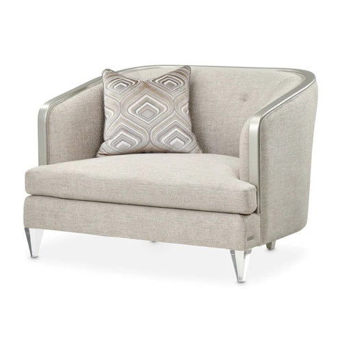 AICO Furniture Camden Court Chair and Half in Platinum - Visions in Furniture (La Mirada, CA)