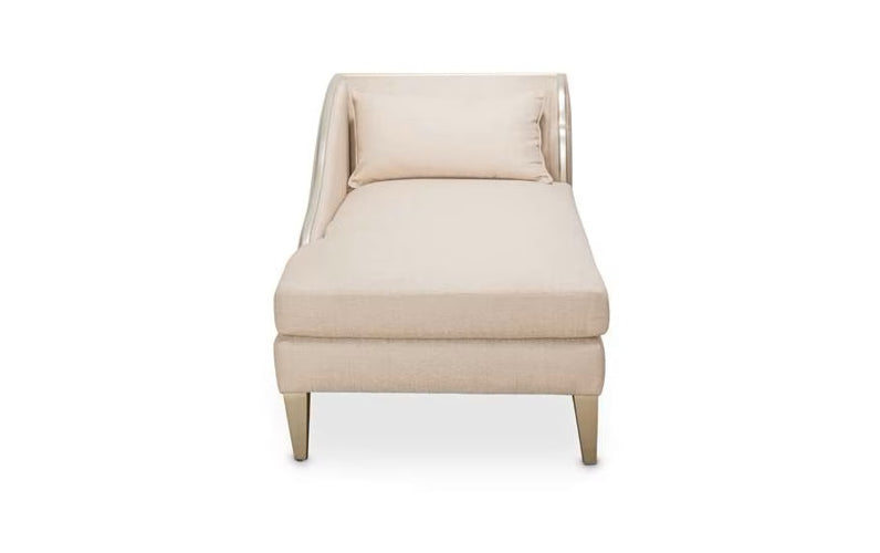 AICO Furniture Camden Court LAF Chaise Flax in Platinum - Visions in Furniture (La Mirada, CA)