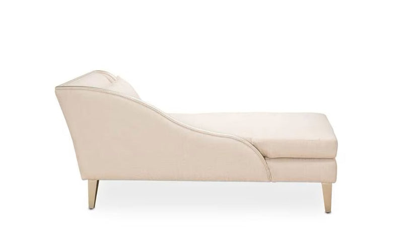 AICO Furniture Camden Court LAF Chaise Flax in Platinum - Visions in Furniture (La Mirada, CA)