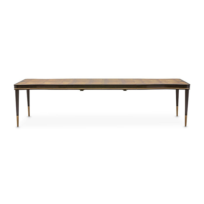 AICO Malibu Crest Rectangular Dining Table in Crotch Mahogany - Visions in Furniture (La Mirada, CA)