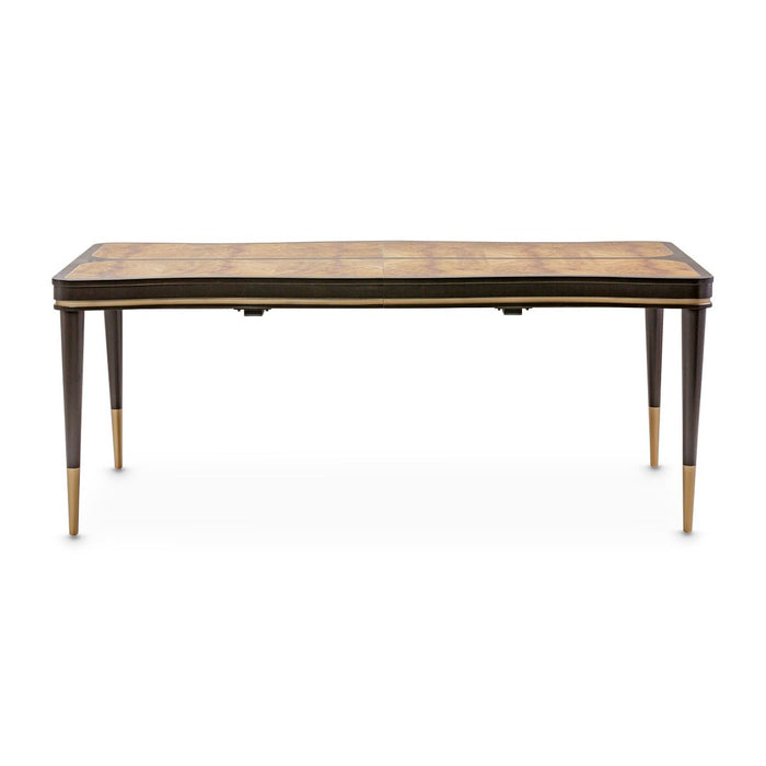 AICO Malibu Crest Rectangular Dining Table in Crotch Mahogany - Visions in Furniture (La Mirada, CA)