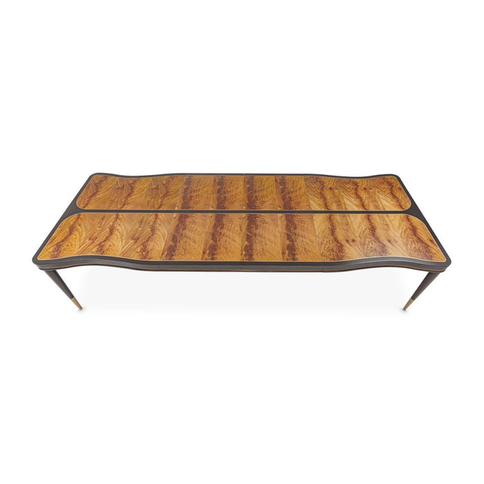 AICO Malibu Crest Rectangular Dining Table in Crotch Mahogany - Visions in Furniture (La Mirada, CA)