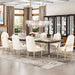 AICO Malibu Crest Rectangular Dining Table in Crotch Mahogany - Visions in Furniture (La Mirada, CA)