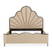 AICO Malibu Crest King Scalloped Panel Bed in Dark Espresso - Visions in Furniture (La Mirada, CA)
