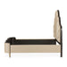 AICO Malibu Crest King Scalloped Panel Bed in Dark Espresso - Visions in Furniture (La Mirada, CA)