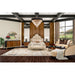 AICO Malibu Crest King Scalloped Panel Bed in Dark Espresso - Visions in Furniture (La Mirada, CA)