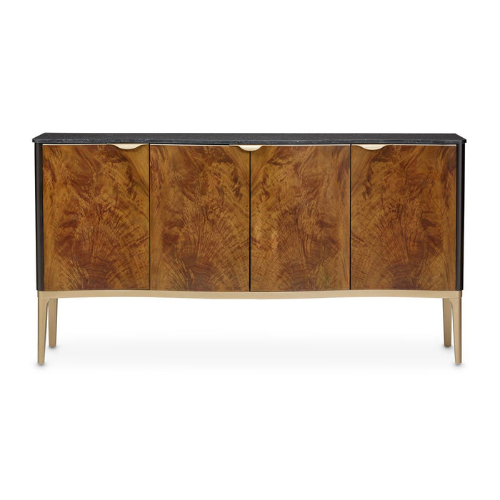 AICO Malibu Crest Sideboard in Crotch Mahogany - Visions in Furniture (La Mirada, CA)