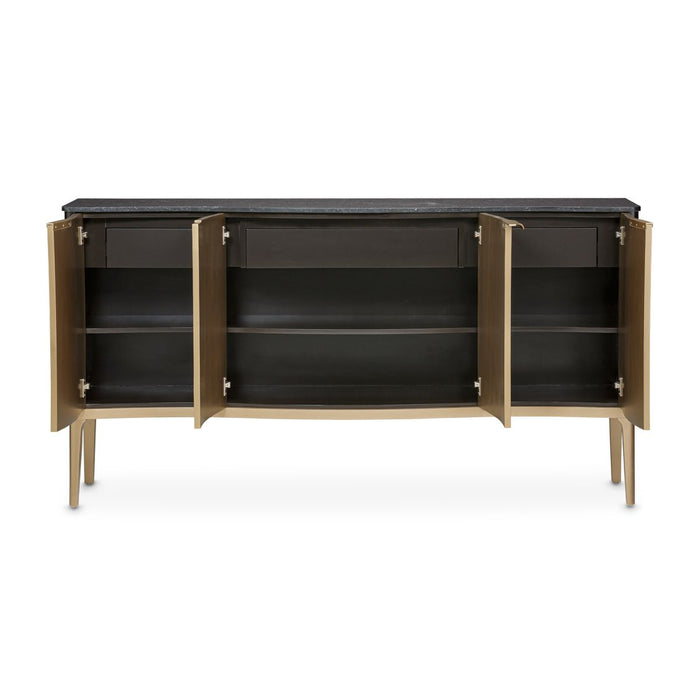 AICO Malibu Crest Sideboard in Crotch Mahogany - Visions in Furniture (La Mirada, CA)