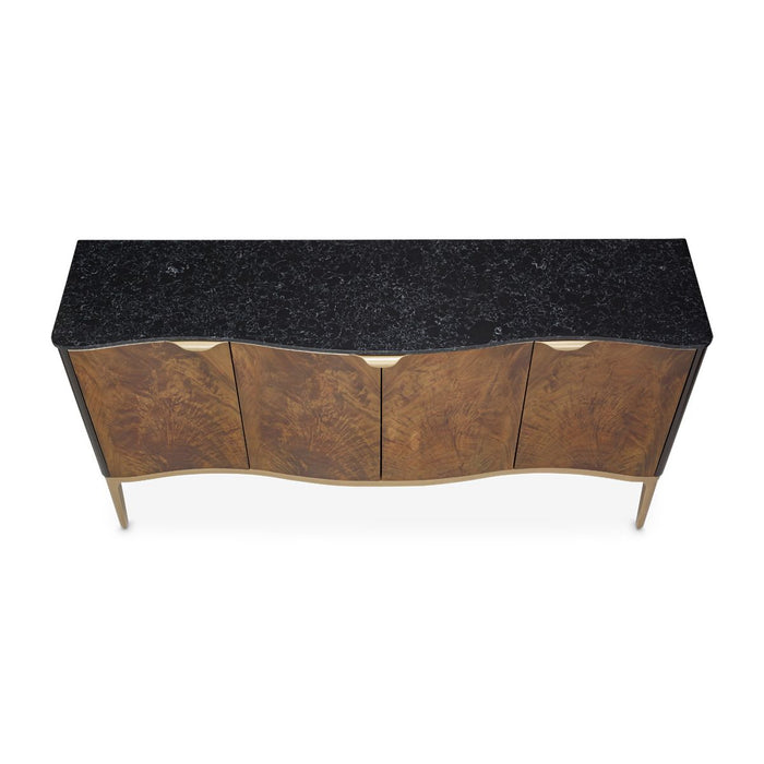 AICO Malibu Crest Sideboard in Crotch Mahogany - Visions in Furniture (La Mirada, CA)