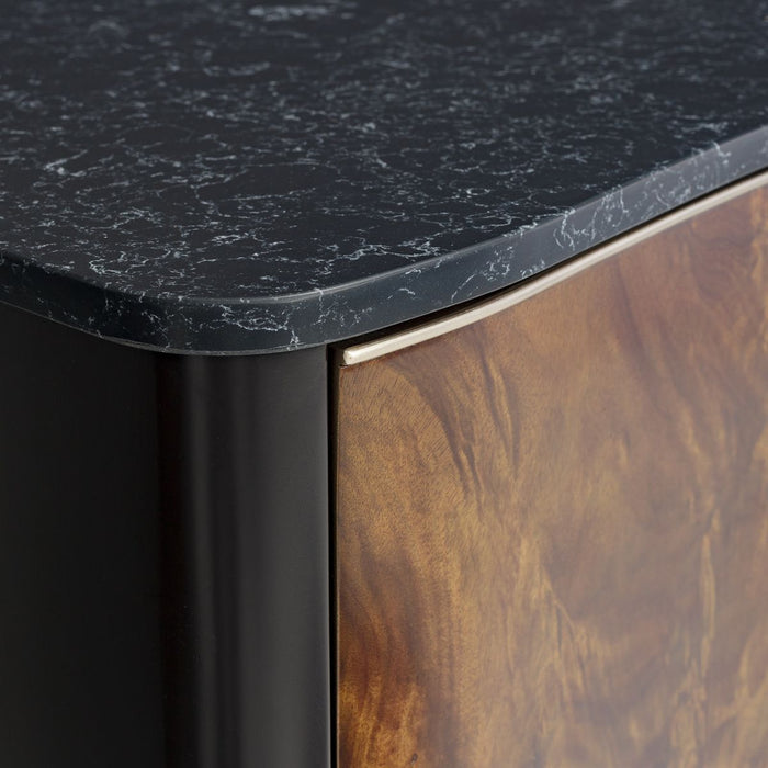 AICO Malibu Crest Sideboard in Crotch Mahogany - Visions in Furniture (La Mirada, CA)