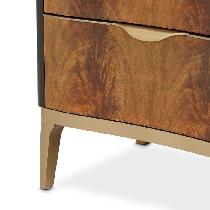 AICO Malibu Crest 9 Drawer Dresser in Crotch Mahogany - Visions in Furniture (La Mirada, CA)
