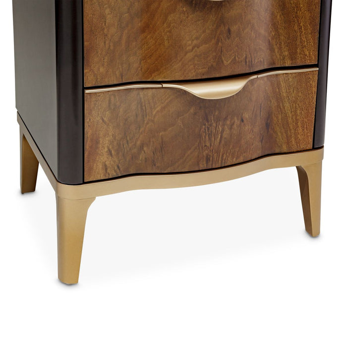 AICO Malibu Crest Swivel Lingerie Chest in Crotch Mahogany - Visions in Furniture (La Mirada, CA)