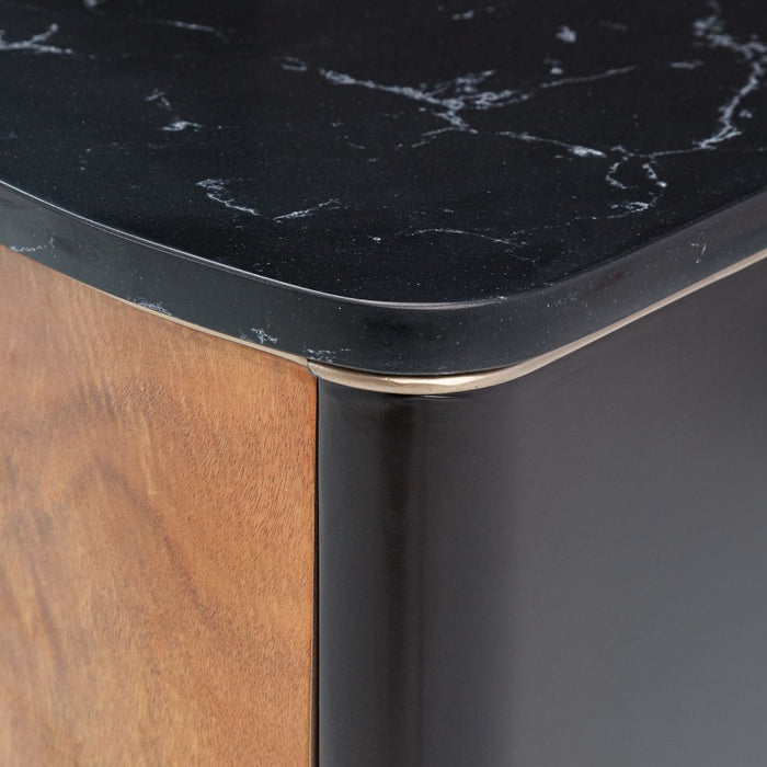 AICO Malibu Crest TV Console in Crotch Mahogany - Visions in Furniture (La Mirada, CA)
