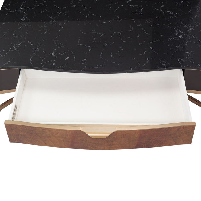 AICO Malibu Crest Rectangular Cocktail Table in Crotch Mahogany - Visions in Furniture (La Mirada, CA)