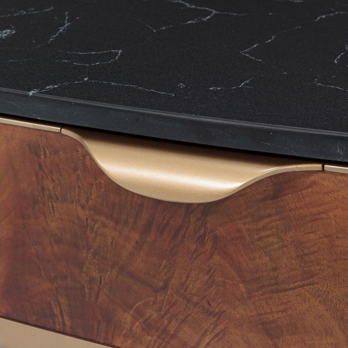 AICO Malibu Crest Rectangular Cocktail Table in Crotch Mahogany - Visions in Furniture (La Mirada, CA)