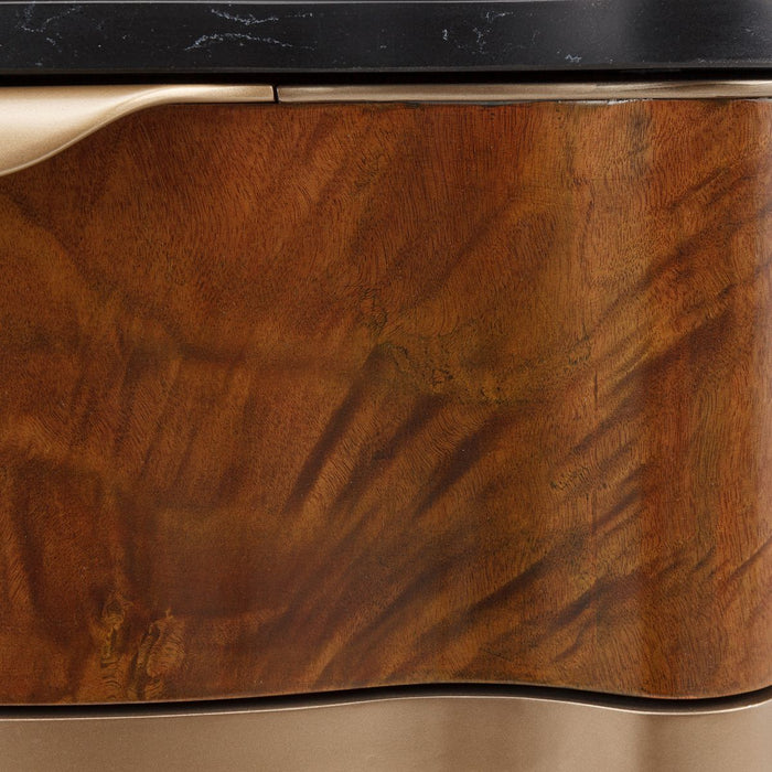 AICO Malibu Crest End Table in Crotch Mahogany - Visions in Furniture (La Mirada, CA)