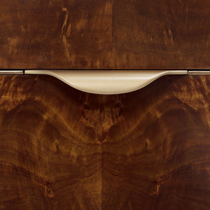 AICO Malibu Crest Display Cabinet in Crotch Mahogany - Visions in Furniture (La Mirada, CA)
