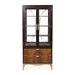 AICO Malibu Crest Display Cabinet in Crotch Mahogany - Visions in Furniture (La Mirada, CA)