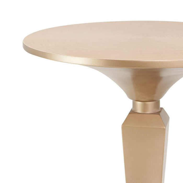 AICO Malibu Crest Round Pedestal Tea Table in Crotch Mahogany - Visions in Furniture (La Mirada, CA)